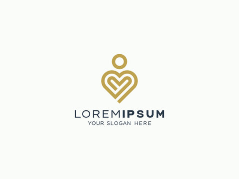 love and care logo design vectore template 