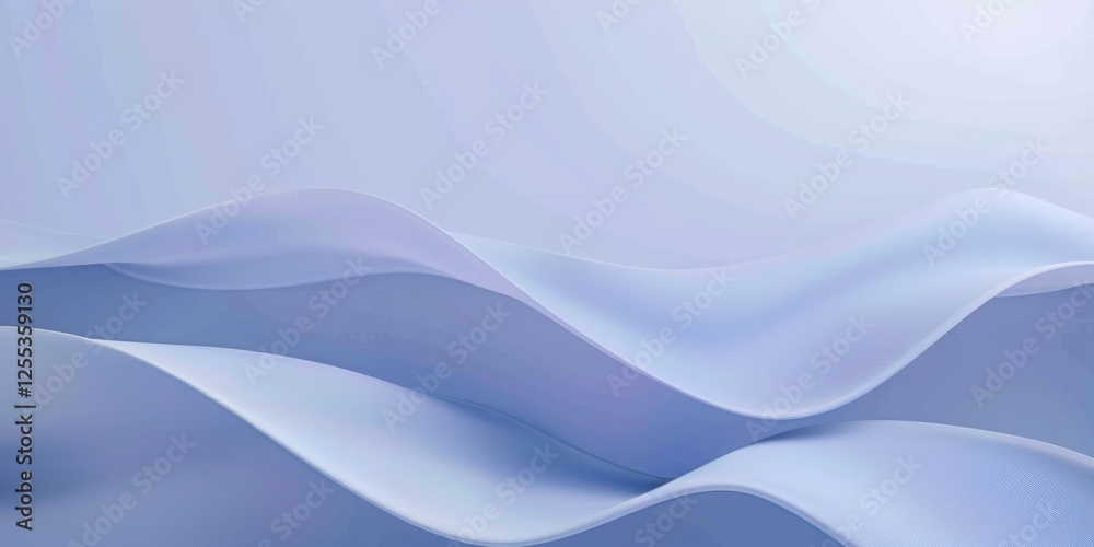 Poster a refined minimalist design with a light periwinkle background, subtle shapes and smooth gradients, 