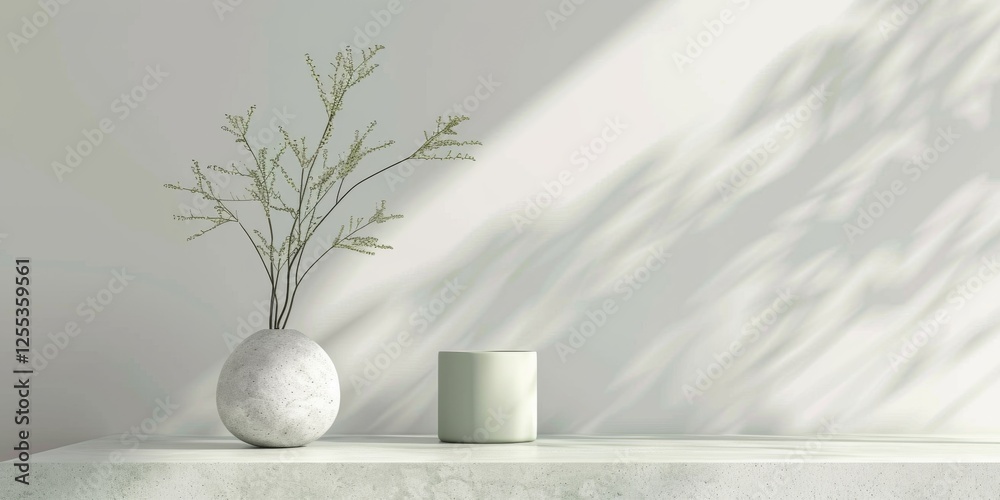 Poster a refined minimalist design with a light pistachio background, subtle shapes and delicate textures, 