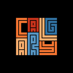 Calgary Typography poster. T-shirt fashion Design. Template for poster, print, banner, flyer.