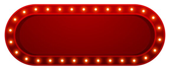 Rounded rectangle light bulb sign cafe restaurant © Matakeris Creative