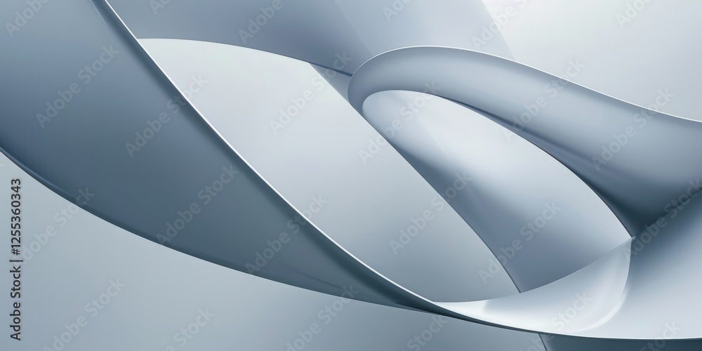 Poster a refined minimalist design with a light silver background, subtle shapes and smooth gradients, mode