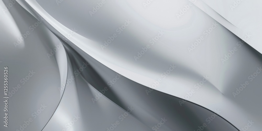 Poster a refined minimalist design with a light silver background, subtle shapes and smooth gradients, mode