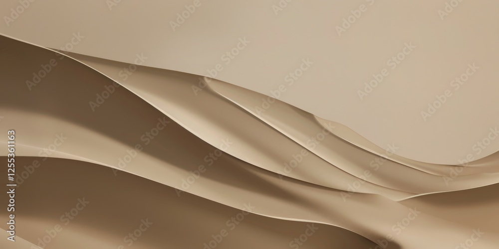 Poster a refined minimalist design with a warm taupe background, abstract lines and clean shapes, minimalis