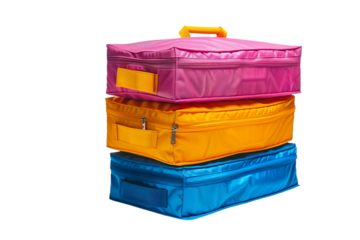 Lightweight Packing Cubes: Travel Smart and Stay Organized Isolated on Transparent Background