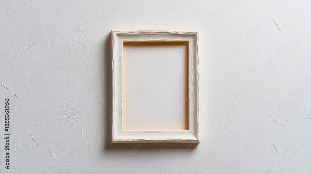 Poster minimalist frame on textured wall scandinavian art display in modern workspace - enhancing interior 