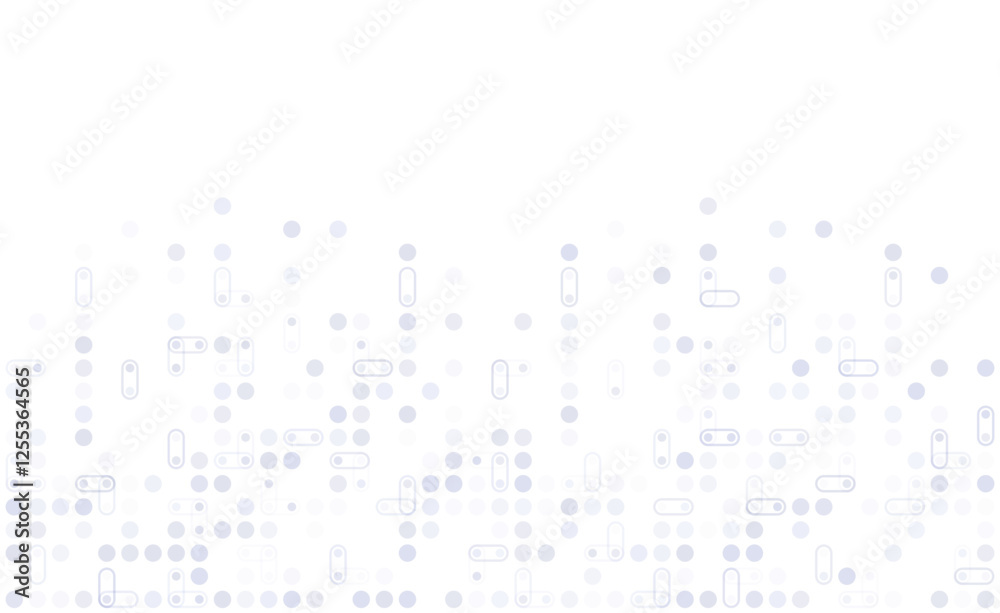Poster digital technology background. digital data dots gray pattern pixel background