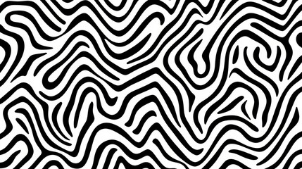 Abstract Swirl Pattern Black And White Art