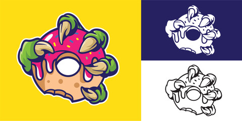 claw grab donut good for logo, sticker, element design, etc © angga