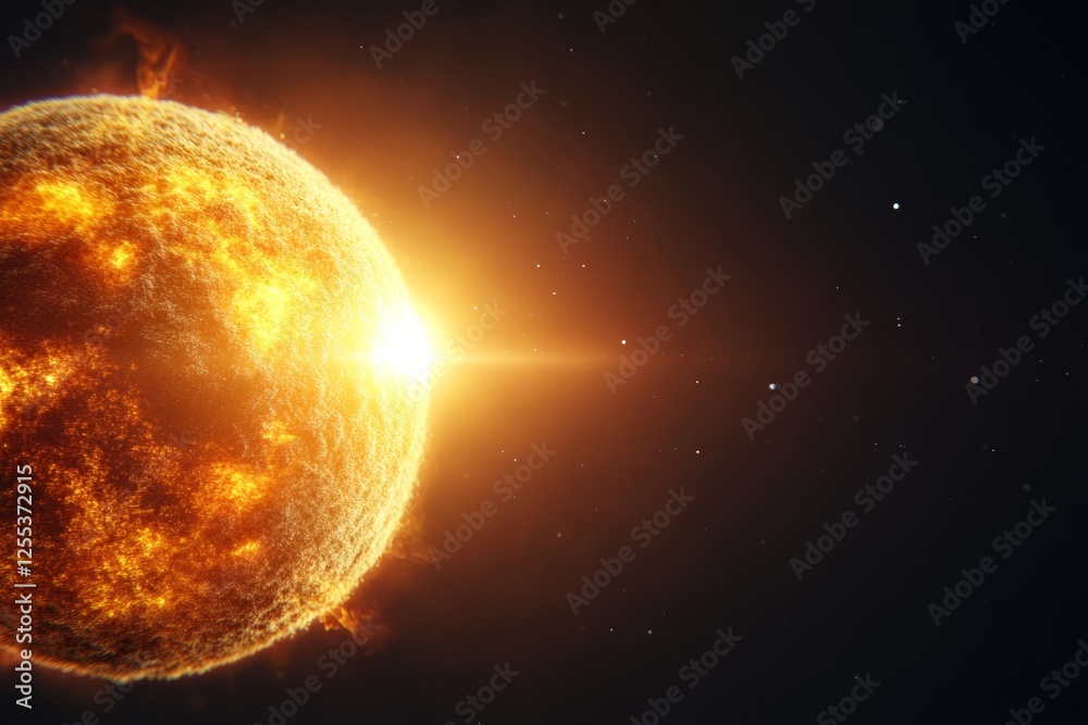Poster Dynamic Solar Surface Visualization High-Resolution Stellar Textures and Flares in Space - Astronomy Educational Media and Scientific Research Resource for Technological Advancement