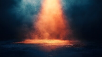 Fototapeta premium A simple background with an off-center glow creating a spotlight effect.