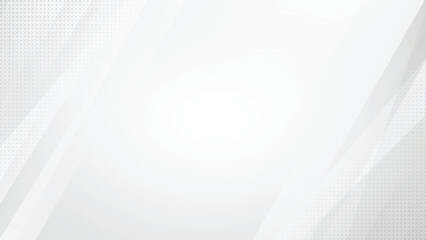 Abstract white background with overlap light line and halftone effect. Vector illustration.