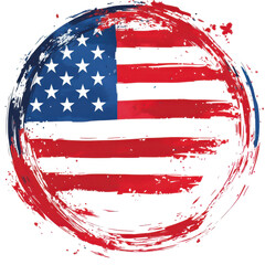 American Flag Abstract Paint Splatter Design Patriotism USA,