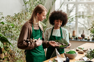 Engaging workshop focused on creating beautiful succulent displays and nurturing friendship
