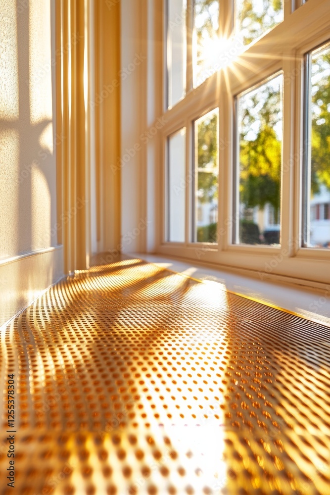 Poster Sunlit Minimalist Laboratory Space Textured Surfaces and Automated Testing Stations - Enhancing Efficiency in Clinical Research Facilities for Improved Scientific Outcomes