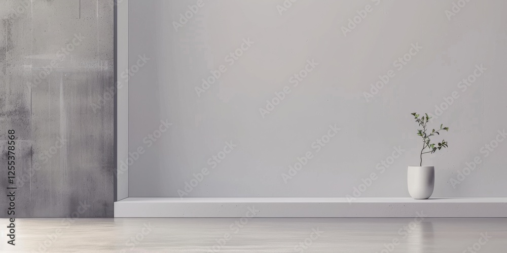 Poster a sleek minimalist backdrop with a muted warm grey, clean geometric elements and soft textures, cont