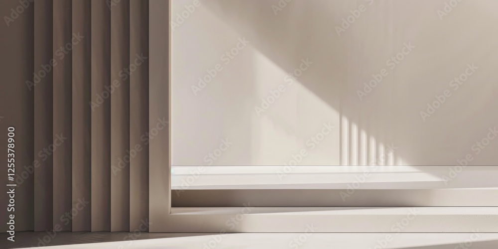 Aufkleber a sleek minimalist backdrop with a muted warm grey, clean geometric elements and soft textures, cont