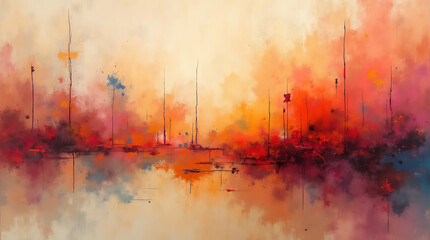 Obraz premium Golden Oil Bubbles on a Smooth Surface - Abstract Art.