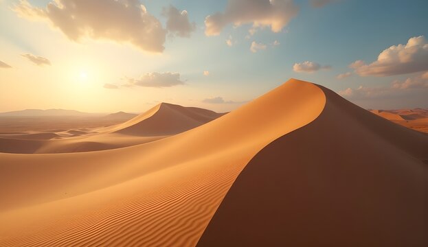 perfect sand dunes in the desert - Powered by Adobe