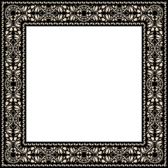 Vintage ornamental frame and border design with ethnic pattern.