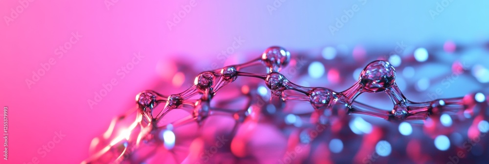 Poster Neon Tech Artistry Iridescent Network Nodes and Connection Matrices - Visual Content for Advanced Edge Computing Solutions and Digital Marketing Applications