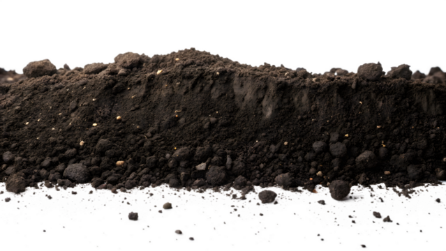soil isolated on white background