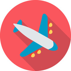 Landing Airplane Vector Icon