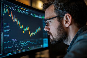 Ideal for representing financial progress chart generated with AI