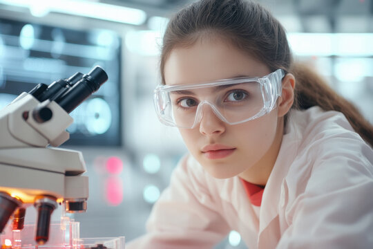 young female scientist in the lab