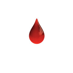 A single red blood drop on black background medical health care