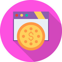 Dollar Coin Vector Icon