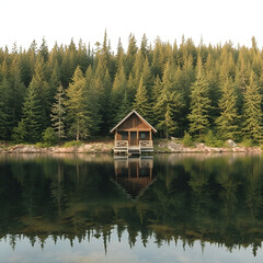 Fototapeta premium house on the lake