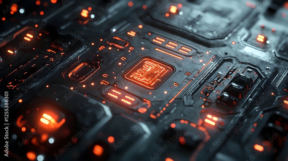 Sticker a sleek sci-fi texture with faint digital noise and soft metallic accents.