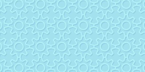 Gear settings pattern blue texture background. Template design for banner, poster, social media.