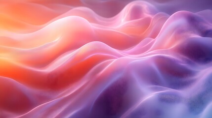 Obraz premium A smooth gradient mesh blending soft lavender, warm peach, and pale blue.