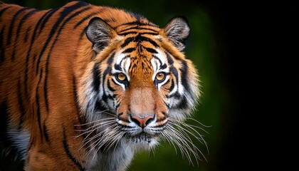 Fototapeta premium The proud and powerful Sumatran tiger moving gracefully forward, each step exuding strength and dominance
