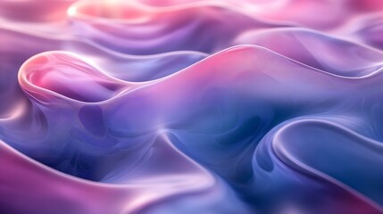 Obraz premium A smooth glass-like texture with soft gradients of cyan and purple