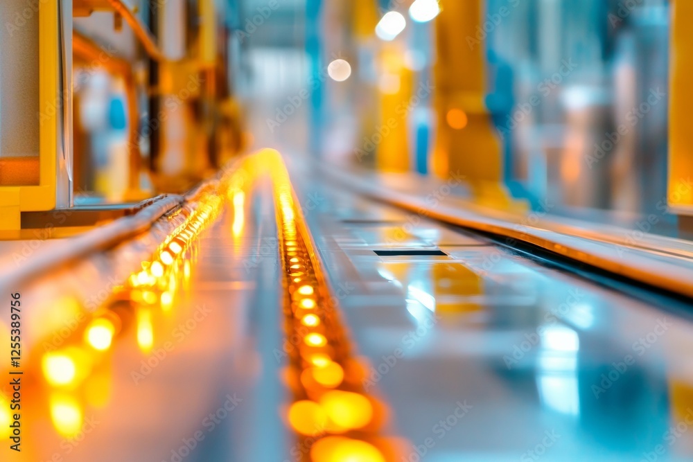 Fototapete smart factory aesthetic industrial iot and sensor systems on polished steel - advanced manufacturing