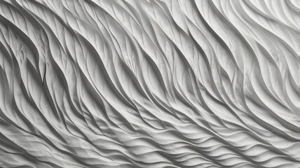 Abstract White Wave Forms - Stylish Monochromatic Seamless Background for Modern Projects