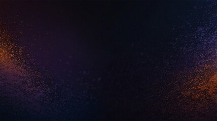 Dark Purple, Orange, and Blue Grainy Gradient Background - Modern Abstract Banner with Copy Space