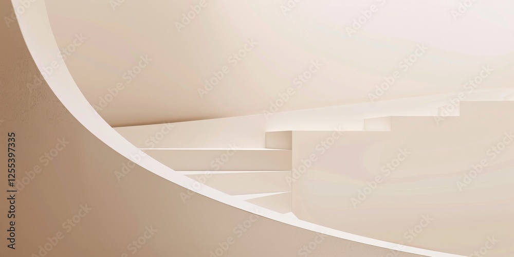 Poster a sophisticated minimalist design with an off-white background, subtle abstract shapes and smooth te