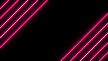 Neon glowing striped background. Lines Technology background. geometric line shapes.
