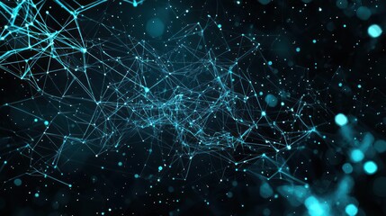 Fototapeta premium Abstract Network Design With Glowing Lines