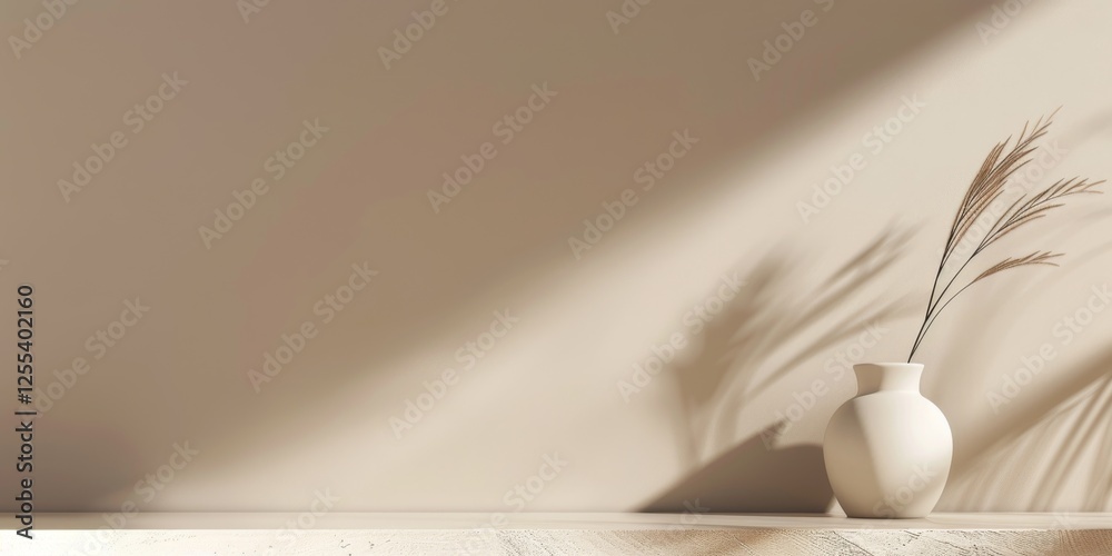 Poster a sophisticated minimalist theme with a light mocha background, subtle gradients and warm hues, scan