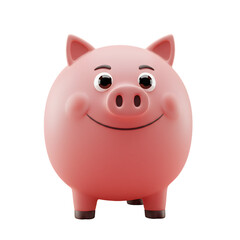 Fototapeta premium Cheerful Smiling Pig – Cute and Adorable Concept Illustration
