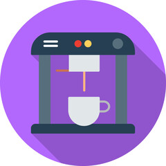 Unique Coffee Machine Vector Icon