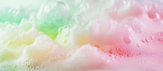 Pastel-colored foam bubbles texture.