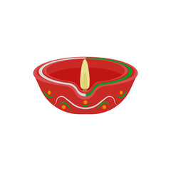 Diya, Diwali, Hindu, Indian Symbol Illustration