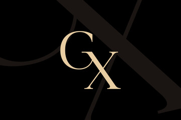 GX or XG letter logo icon design. Classic style luxury initials monogram.
