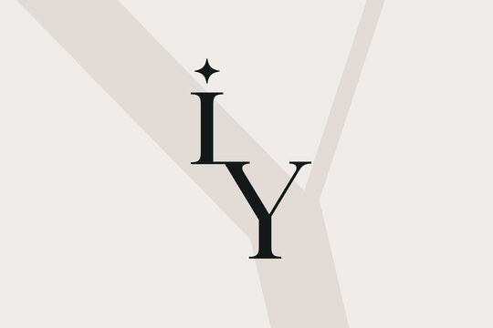 IY or YI letter logo icon design. Classic style luxury initials monogram.